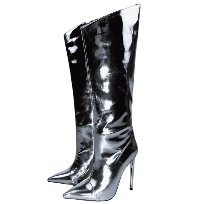 Onlymaker-Shoes-Metallic-Leather-Stiletto-Knee-High-Boots