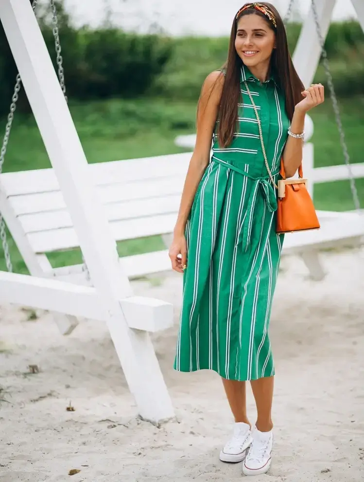 Wear-Sneakers-with-Maxi-Dress